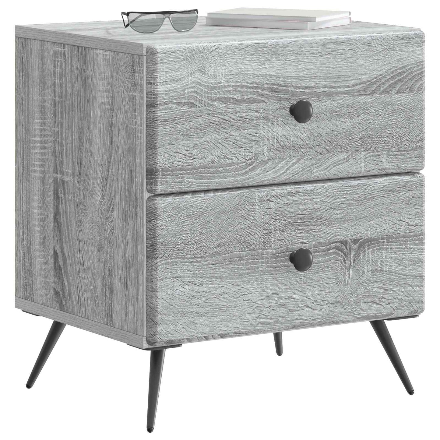 vidaXL Κομοδίνο Γκρι Sonoma 43 x 34,5 x 47,5 εκ Επεξεργασμένο Ξύλο