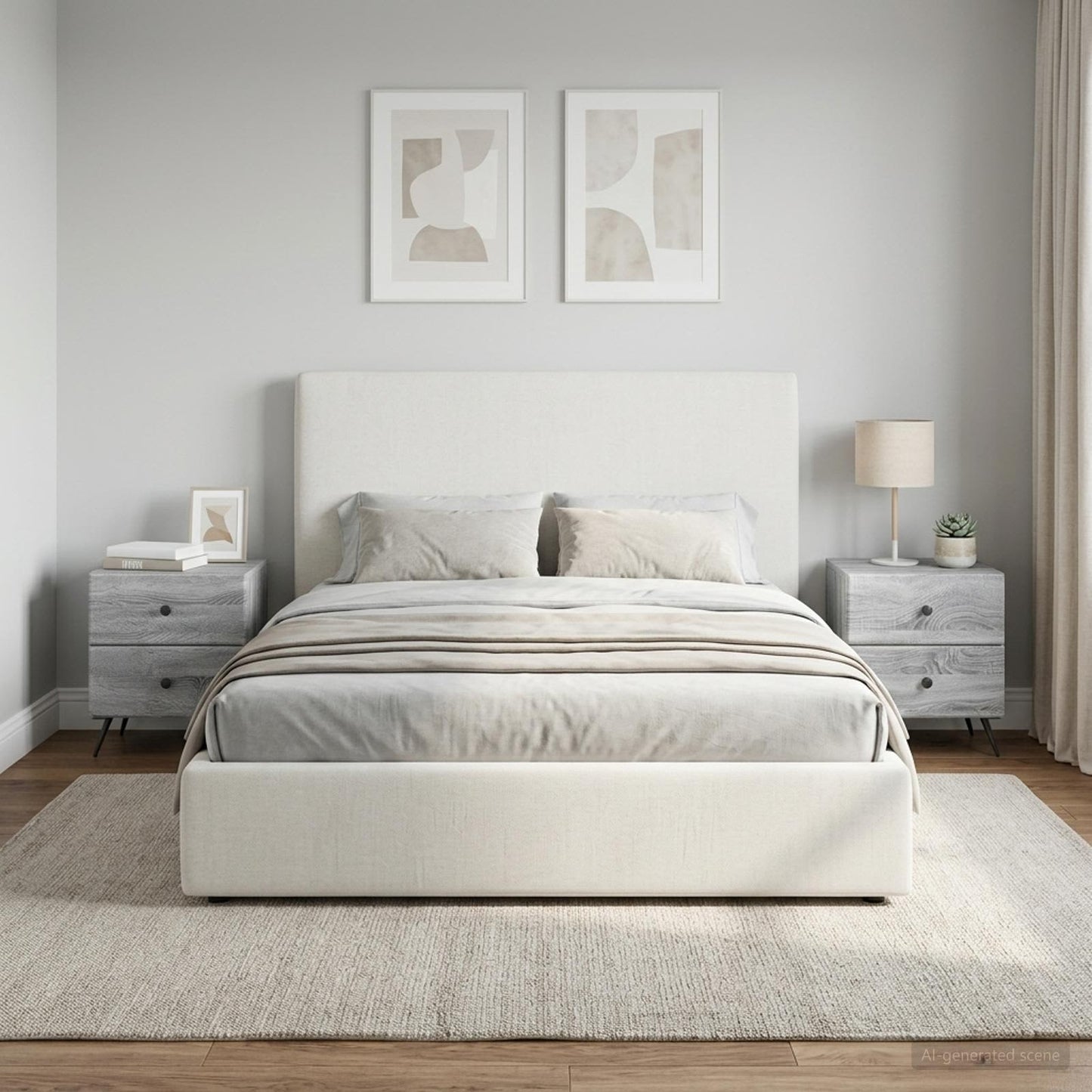 vidaXL Κομοδίνο 2 τμχ. Γκρι Sonoma 43 x 34,5 x 47,5 εκ