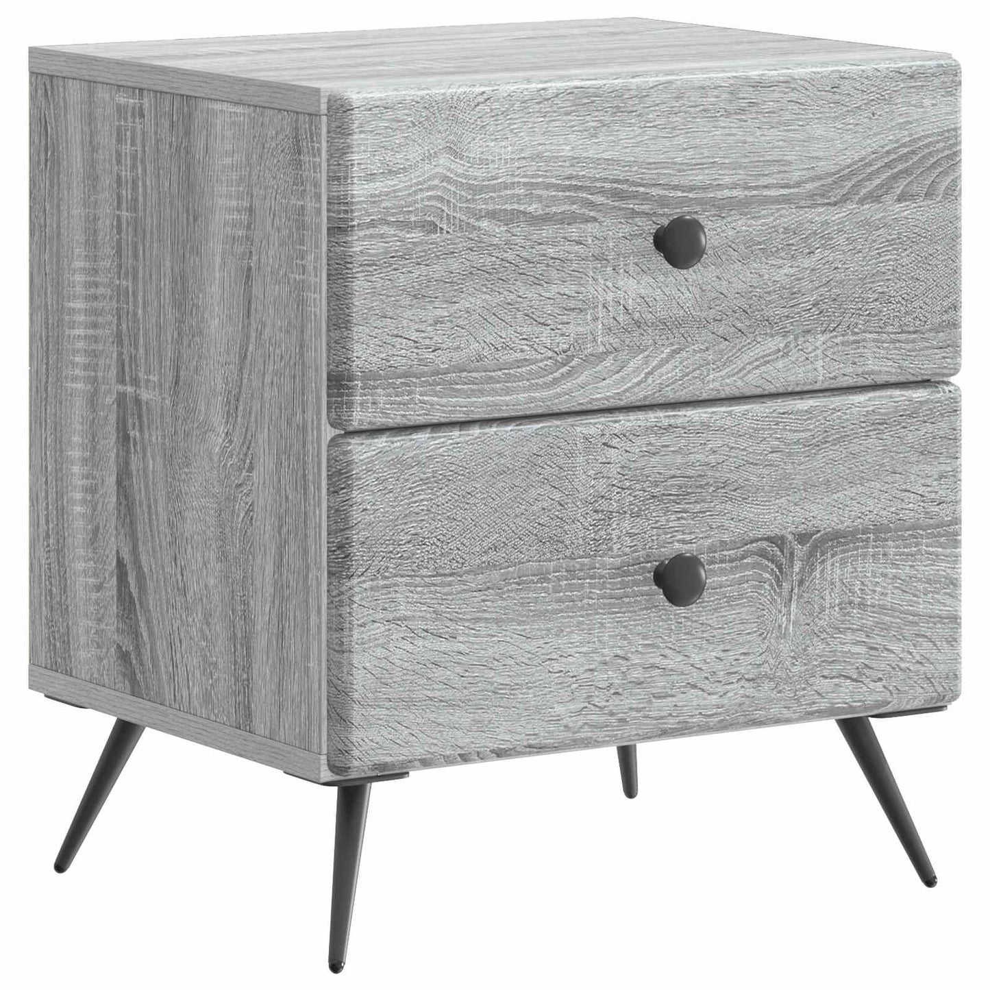vidaXL Κομοδίνο 2 τμχ. Γκρι Sonoma 43 x 34,5 x 47,5 εκ
