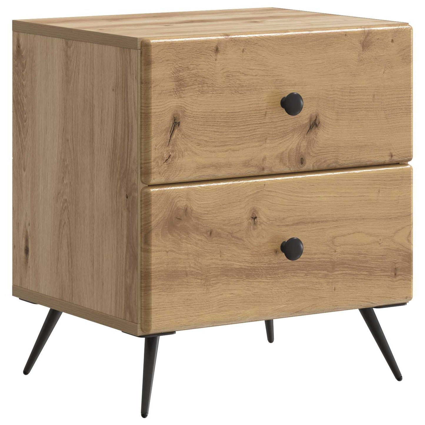 vidaXL Κομοδίνο Artisan Δρυς 43 x 34,5 x 47,5 εκ Επεξεργασμένο Ξύλο