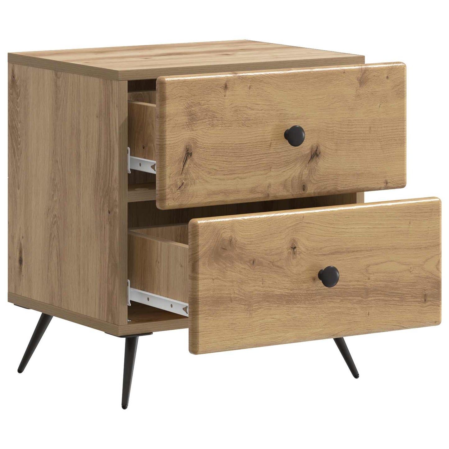 vidaXL Κομοδίνο Artisan Δρυς 43 x 34,5 x 47,5 εκ Επεξεργασμένο Ξύλο