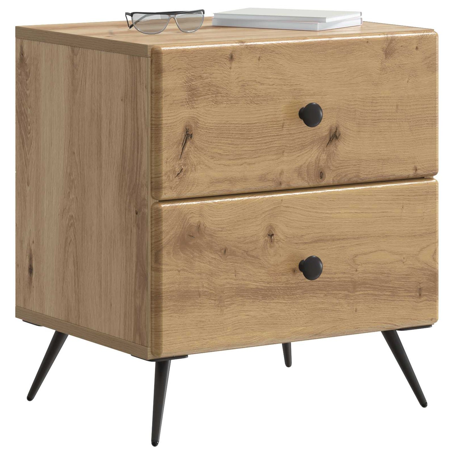 vidaXL Κομοδίνο Artisan Δρυς 43 x 34,5 x 47,5 εκ Επεξεργασμένο Ξύλο