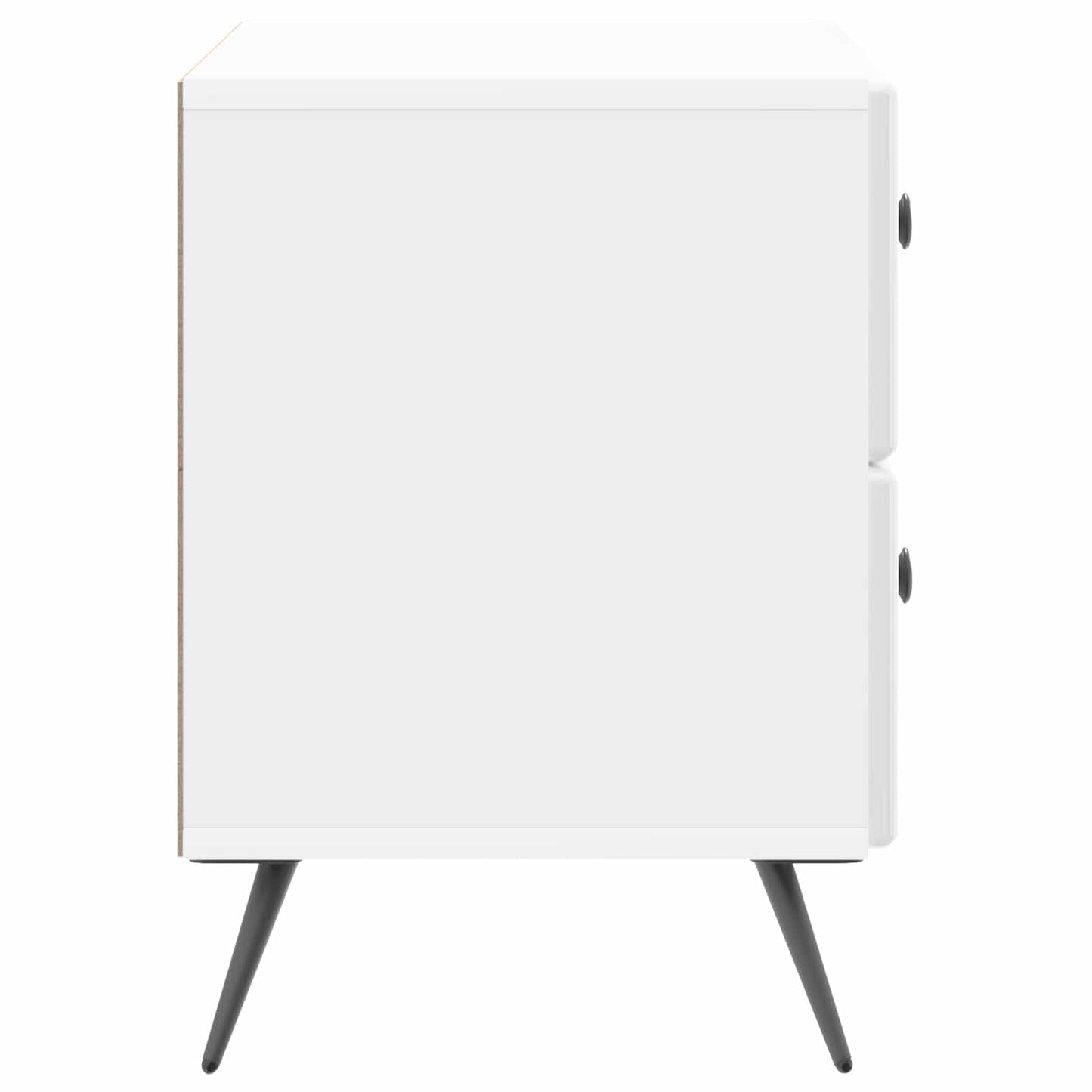 vidaXL Κομοδίνο με συρτάρι Γυαλιστερό Λευκό 62 x 34,5 x 47,5 εκ