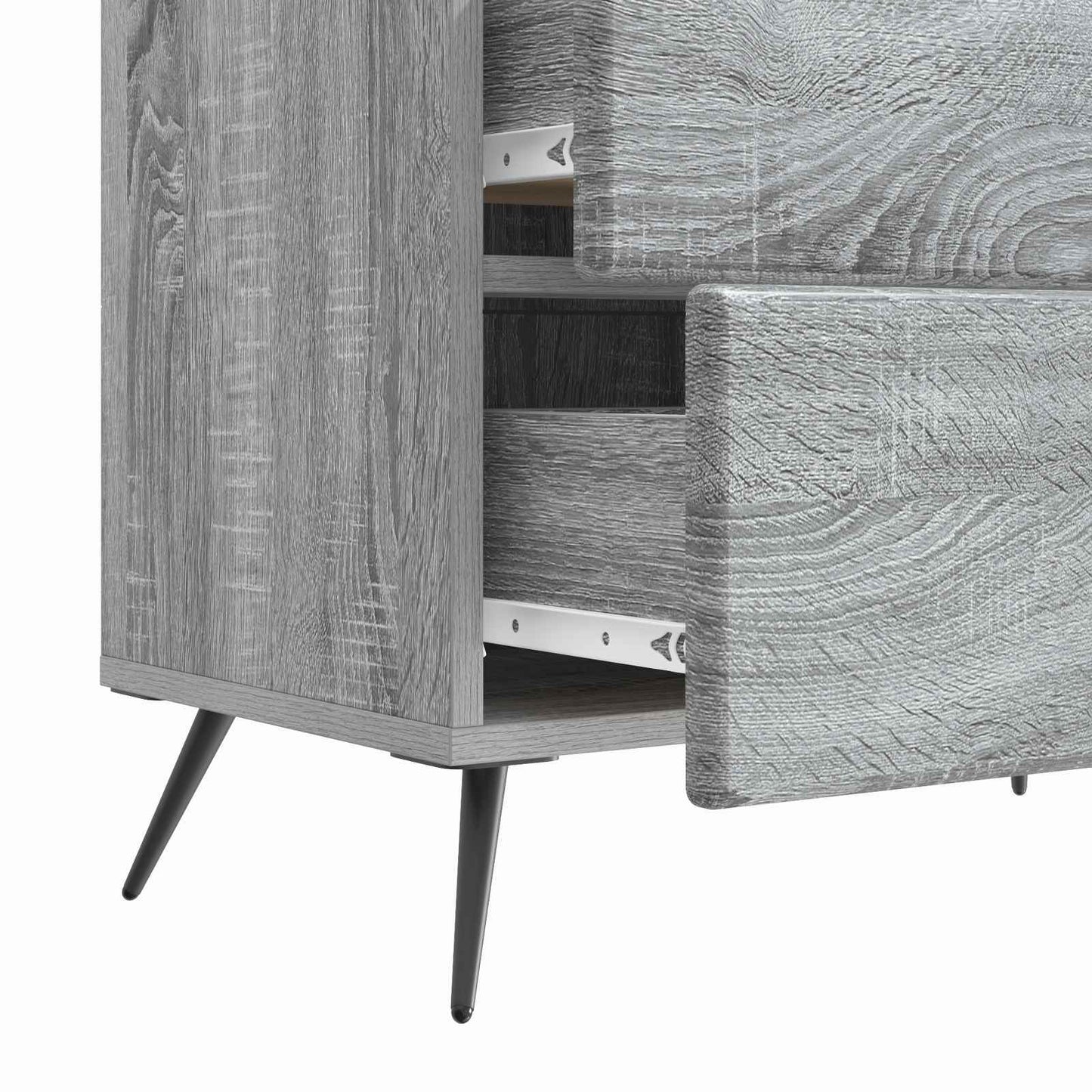 vidaXL Κομοδίνο Γκρι Sonoma 62 x 34,5 x 47,5 εκ Επεξεργασμένο Ξύλο