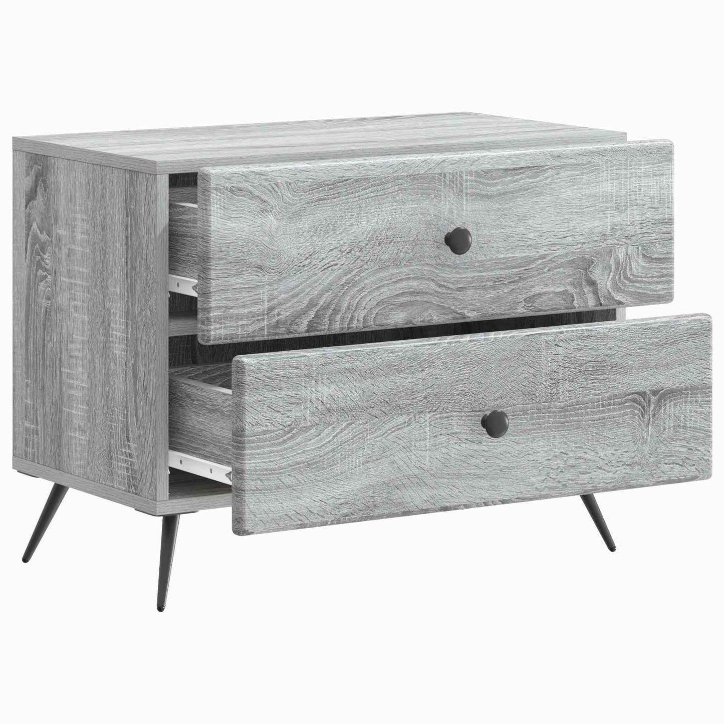 vidaXL Κομοδίνο Γκρι Sonoma 62 x 34,5 x 47,5 εκ Επεξεργασμένο Ξύλο
