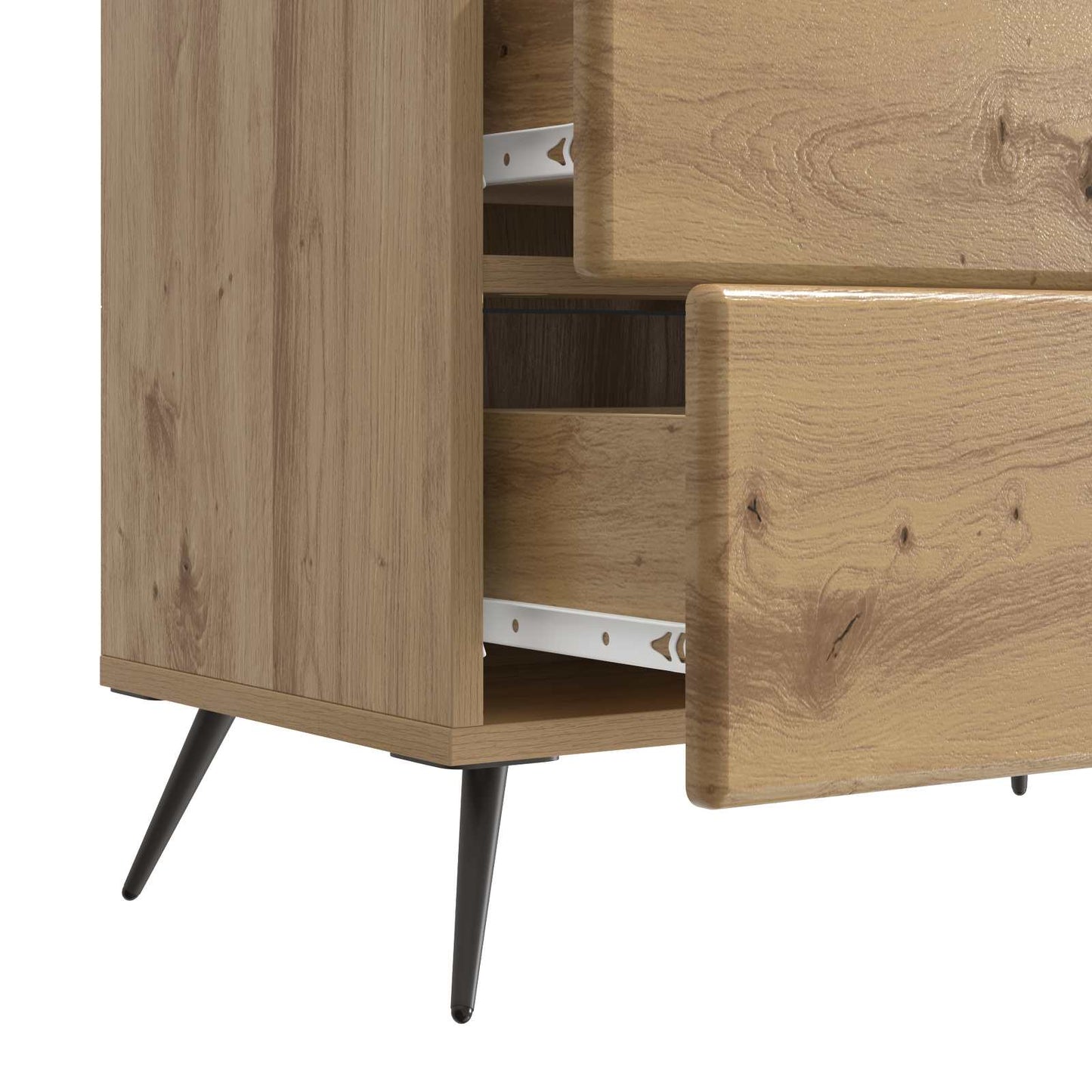 vidaXL Κομοδίνο Artisan Δρυς 62 x 34,5 x 47,5 εκ Επεξεργασμένο Ξύλο