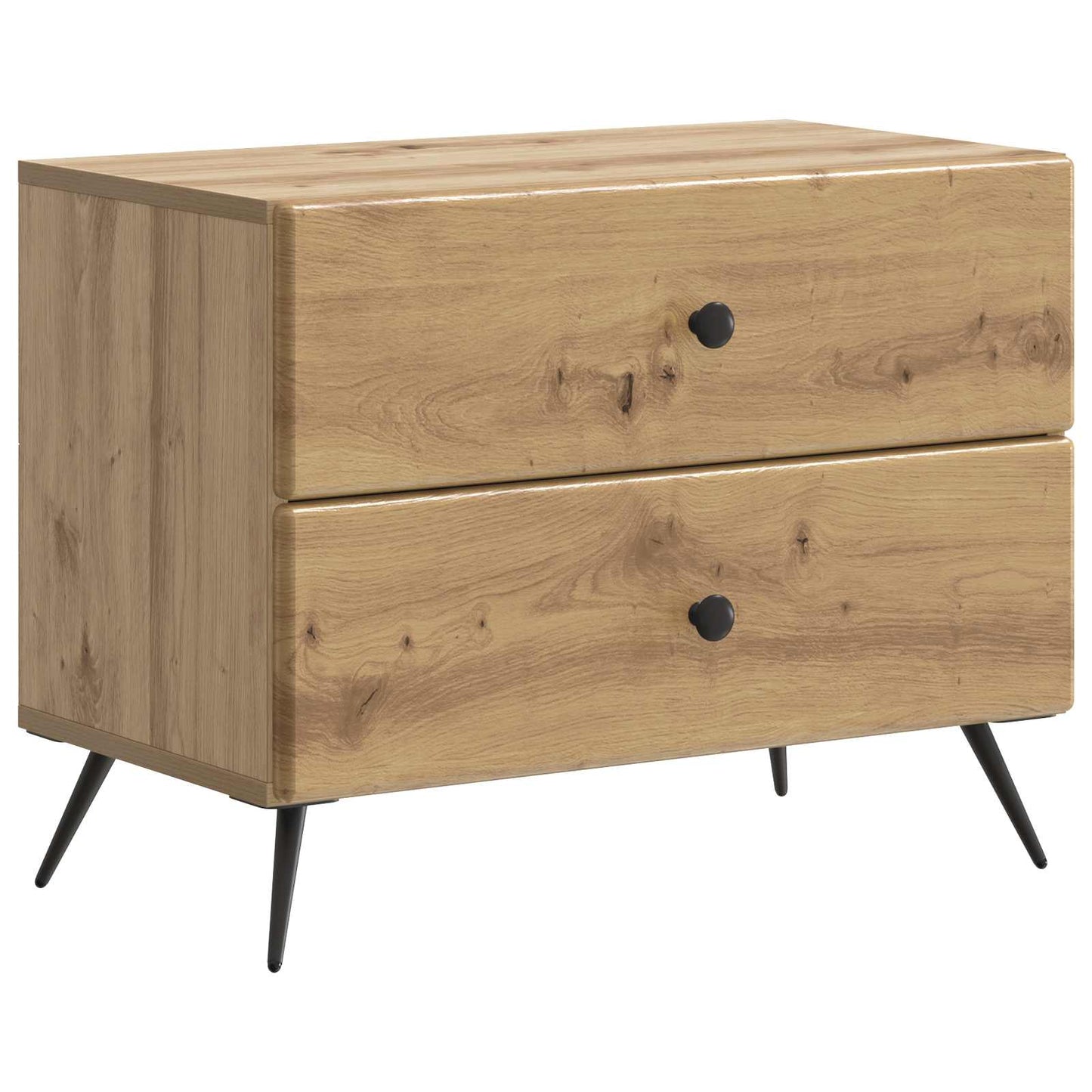 vidaXL Κομοδίνο Artisan Δρυς 62 x 34,5 x 47,5 εκ Επεξεργασμένο Ξύλο