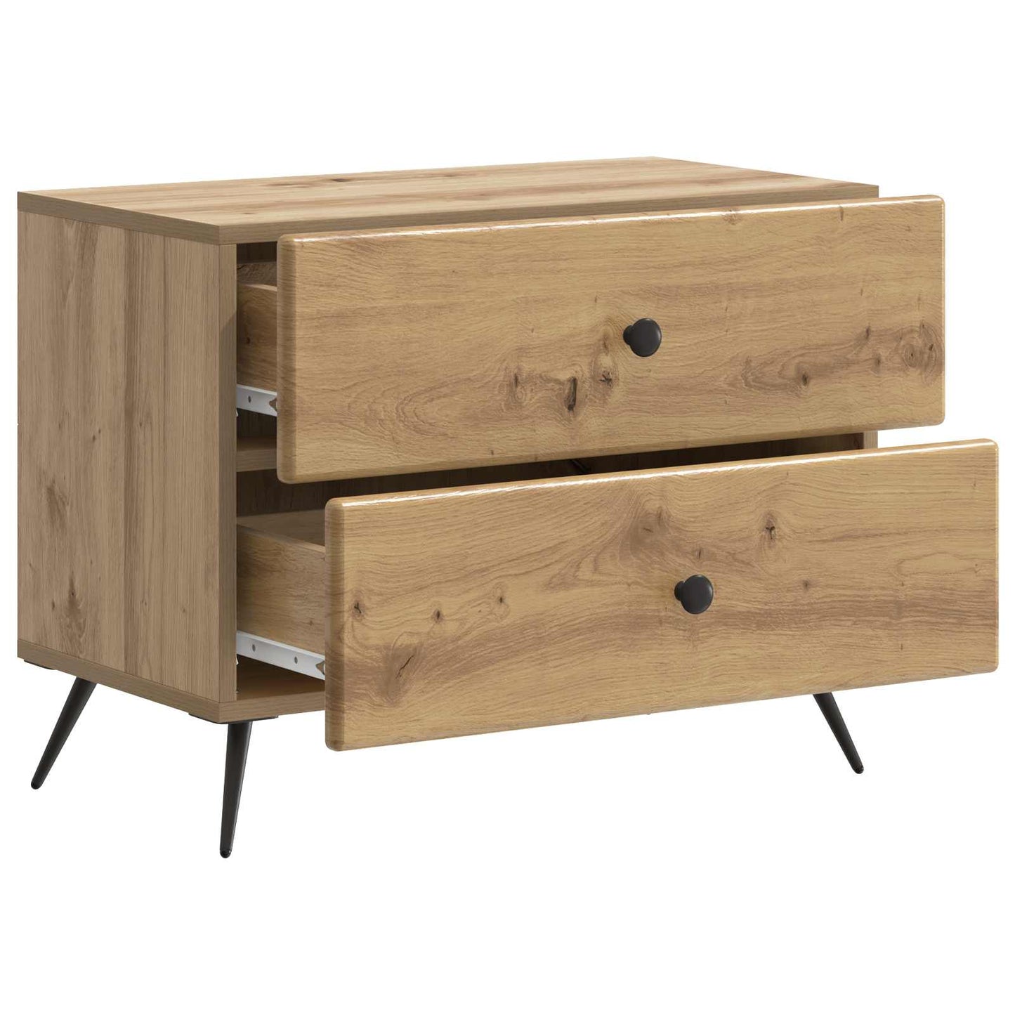 vidaXL Κομοδίνο Artisan Δρυς 62 x 34,5 x 47,5 εκ Επεξεργασμένο Ξύλο