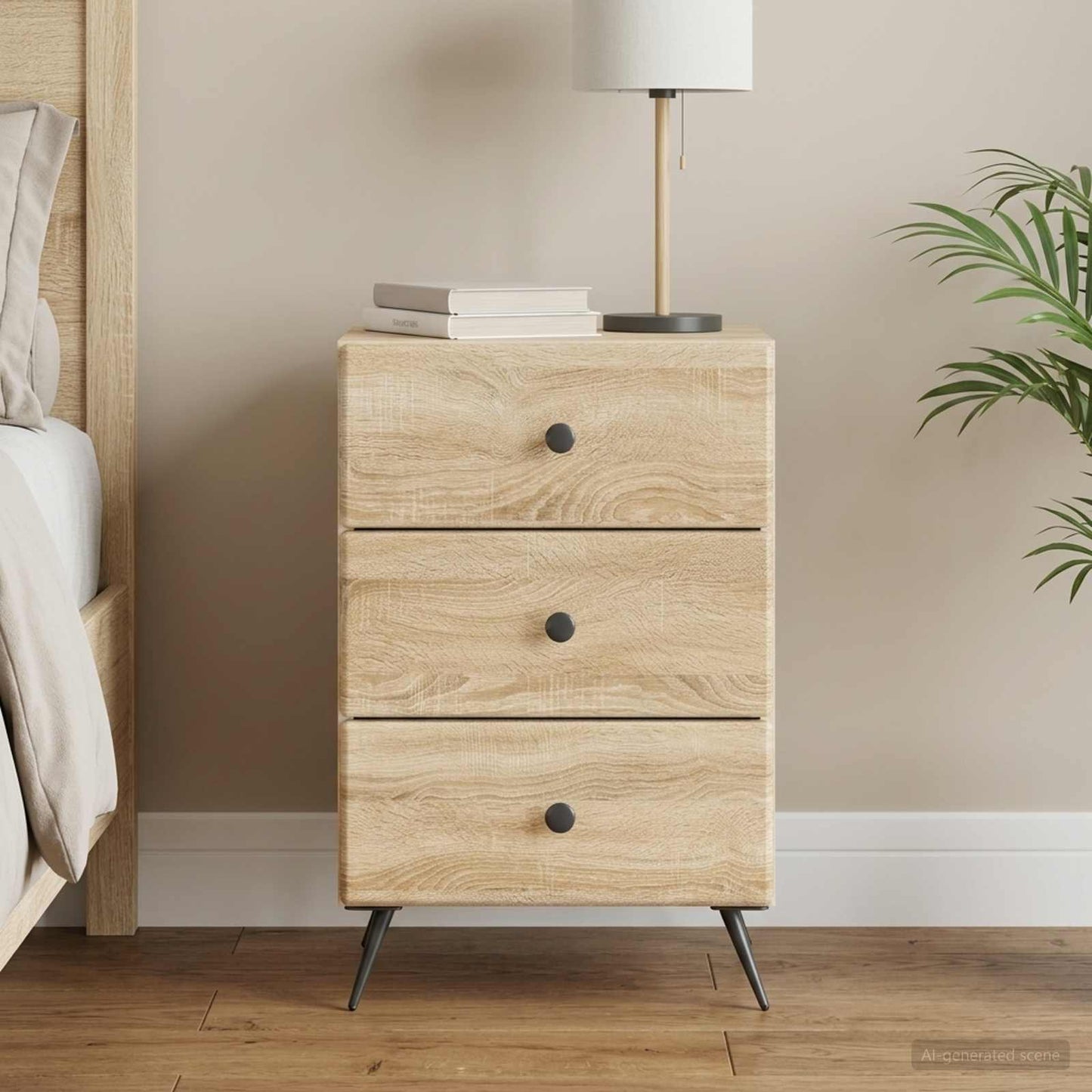 vidaXL Κομοδίνο Sonoma Δρυς 43 x 41 x 66,5 εκ. Επεξεργασμένο Ξύλο