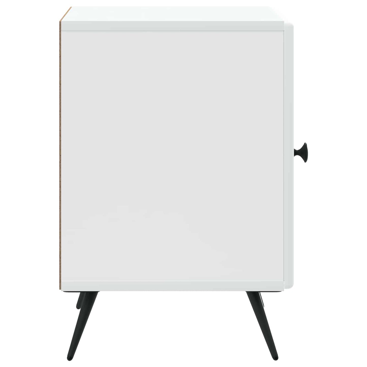 vidaXL Κομοδίνο Λευκό 43 x 34,5 x 50 εκ Επεξεργασμένο Ξύλο