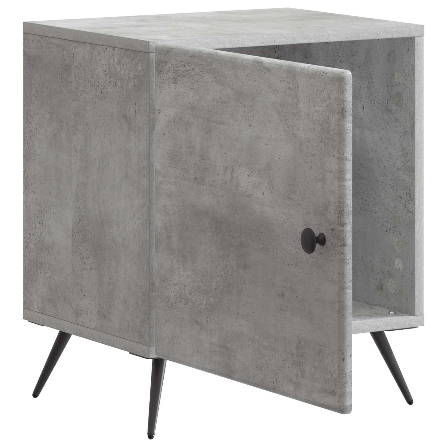 vidaXL Κομοδίνο Γκρι Σκυροδέματος 43 x 34,5 x 50 εκ Επεξεργασμένο Ξύλο