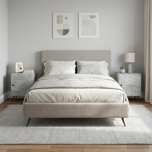 vidaXL Κομοδίνο 2 τμχ. Γκρι Σκυροδέματος 43 x 34,5 x 50 εκ