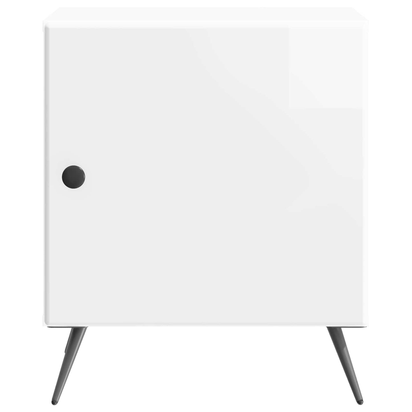 vidaXL Κομοδίνο Γυαλιστερό Λευκό 43 x 34,5 x 50 εκ Επεξεργασμένο Ξύλο