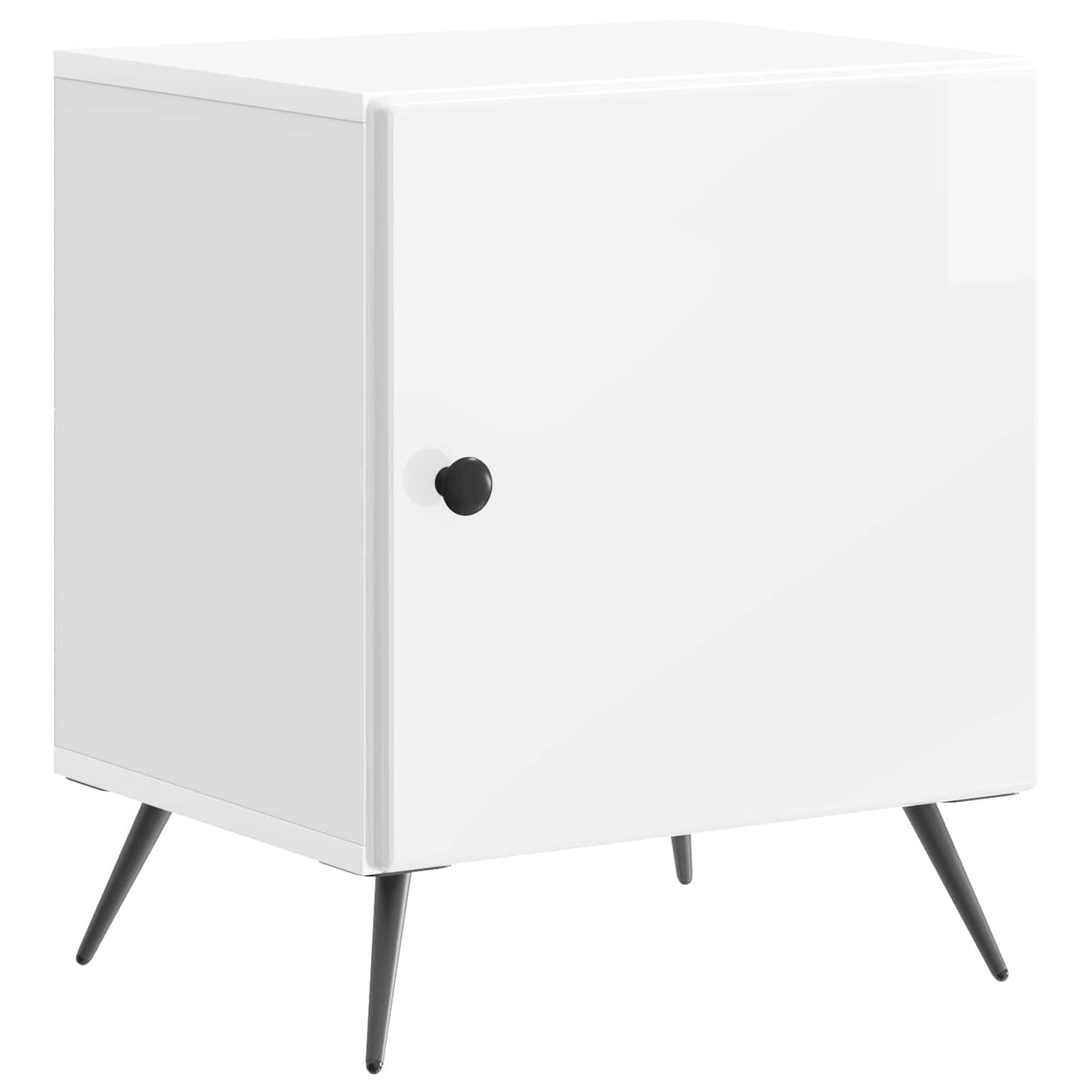 vidaXL Κομοδίνο 2 τμχ. Γυαλιστερό Λευκό 43 x 34,5 x 50 εκ