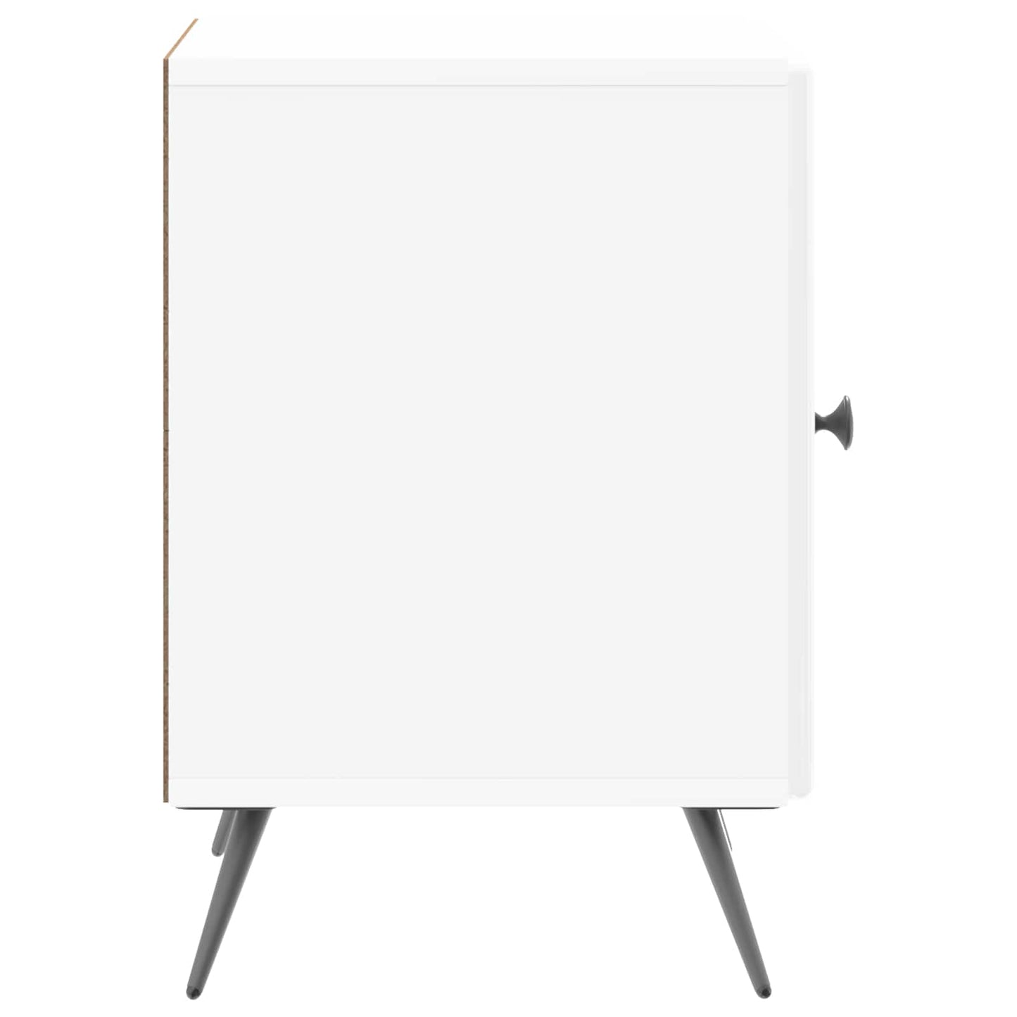 vidaXL Κομοδίνο 2 τμχ. Γυαλιστερό Λευκό 43 x 34,5 x 50 εκ