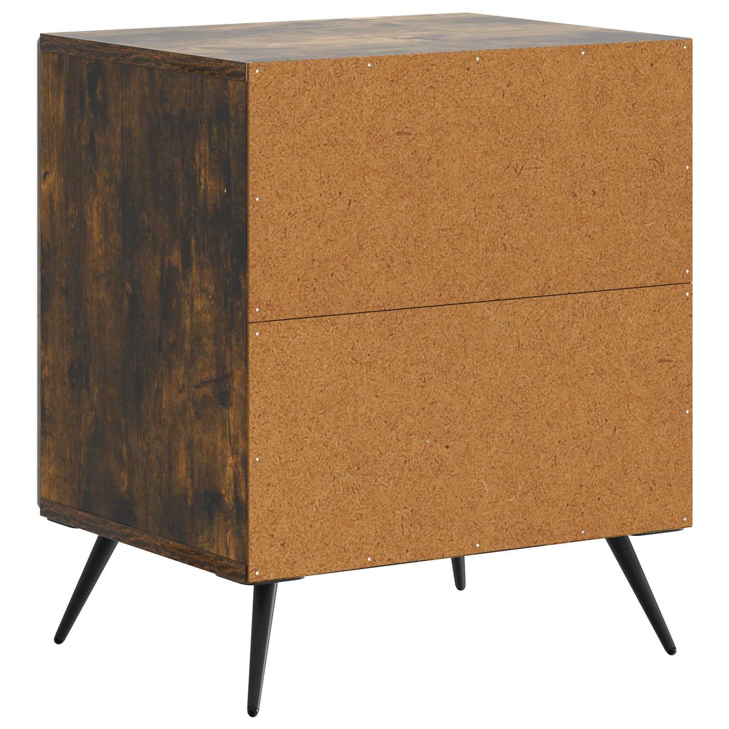 vidaXL Κομοδίνο 2 τμχ. Καπνισμένο Ξύλο Δρυός 43 x 34,5 x 50 εκ