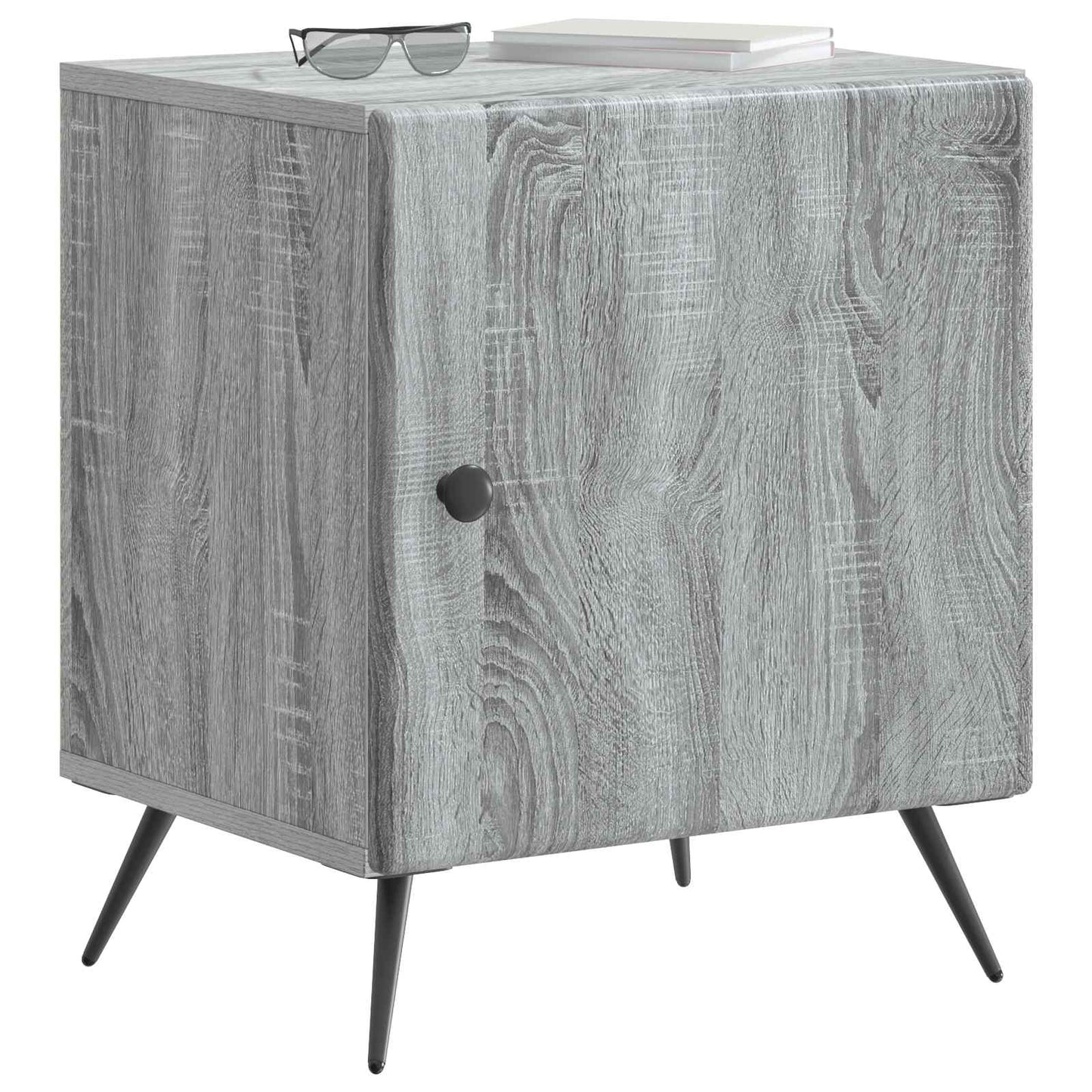 vidaXL Κομοδίνο 2 τμχ. Γκρι Sonoma 43 x 34,5 x 50 εκ