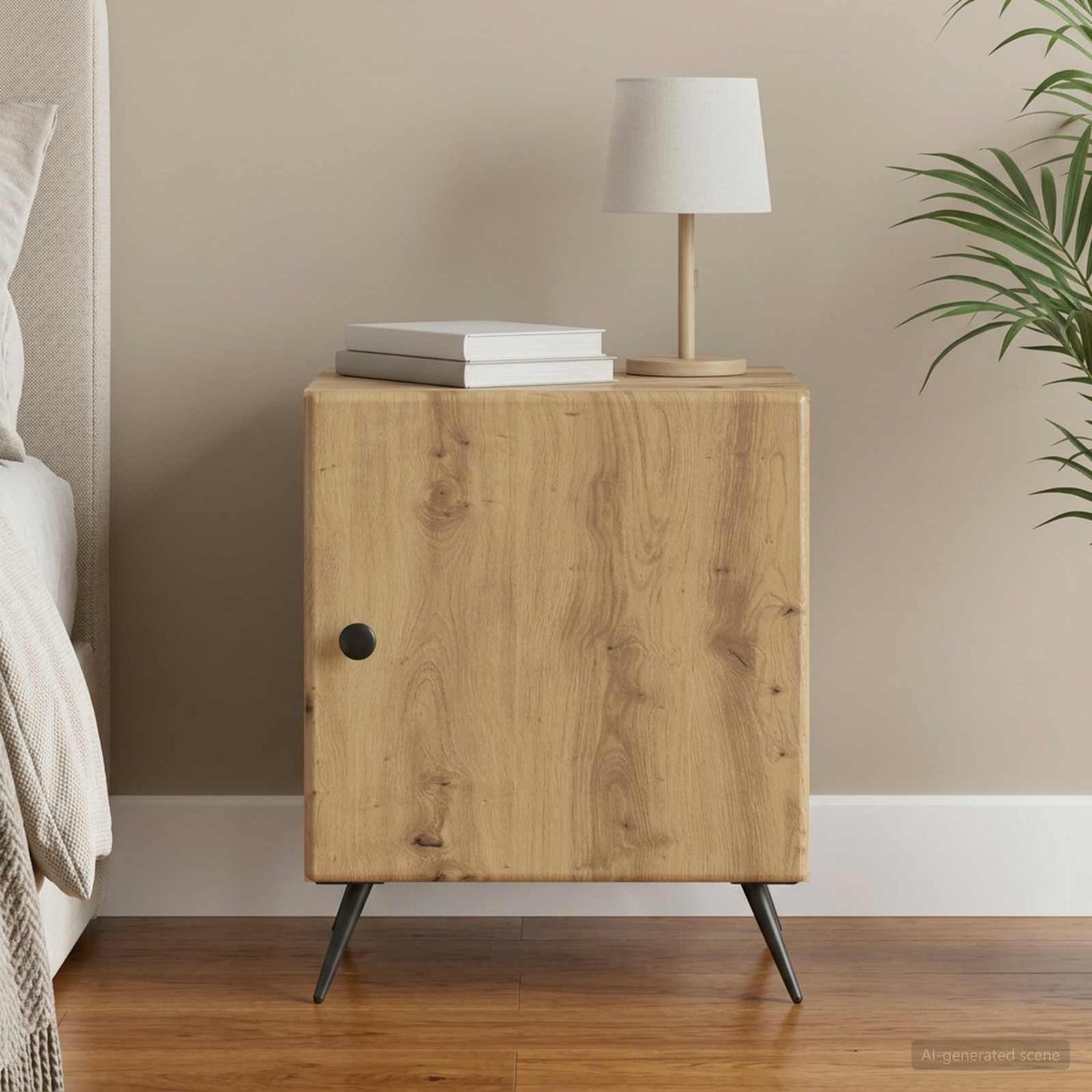 vidaXL Κομοδίνο Artisan Δρυς 43 x 34,5 x 50 εκ Επεξεργασμένο Ξύλο