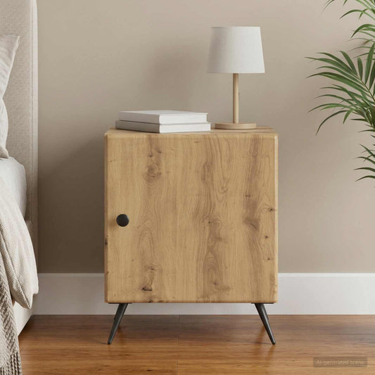 vidaXL Κομοδίνο Artisan Δρυς 43 x 34,5 x 50 εκ Επεξεργασμένο Ξύλο
