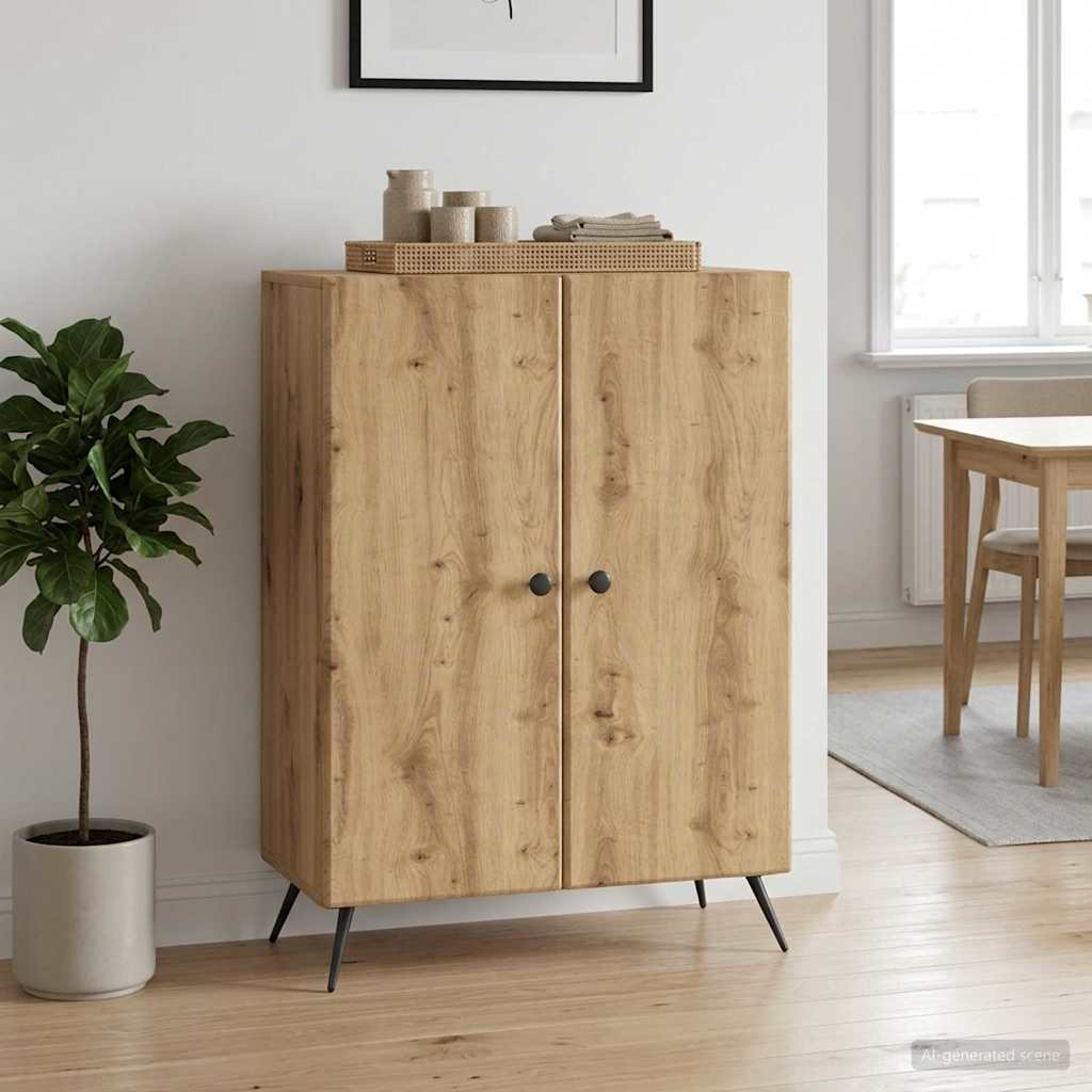 vidaXL Πλαϊνό γραφείο Artisan Δρυς 66 x 34,5 x 90 εκ