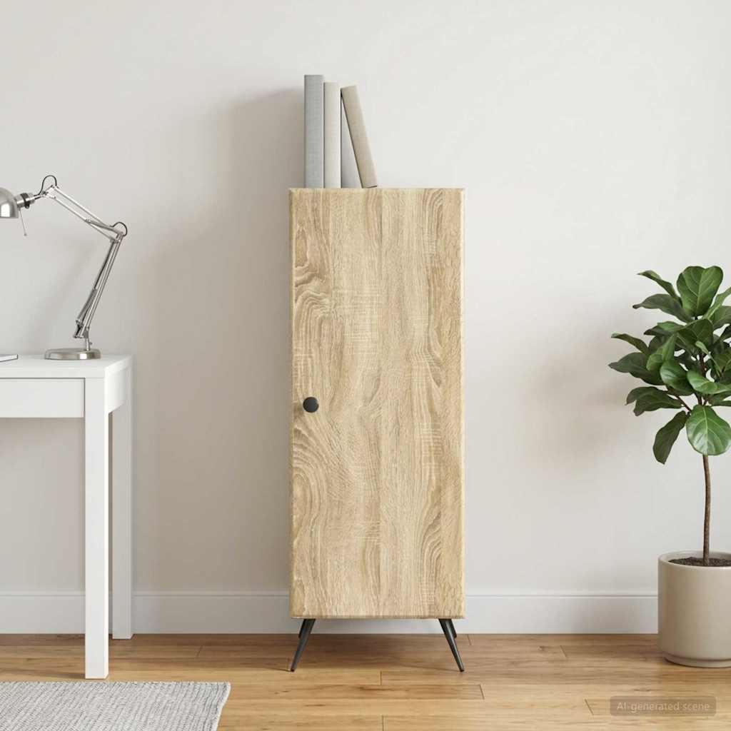vidaXL Πλαϊνό γραφείο Sonoma Δρυς 33 x 34,5 x 90 εκ Επεξεργασμένο Ξύλο