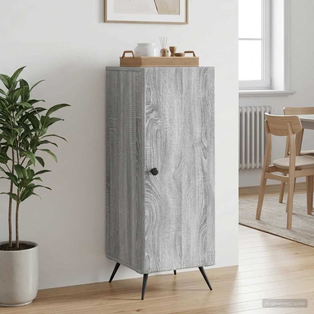 vidaXL Πλαϊνό γραφείο Γκρι Sonoma 33 x 34,5 x 90 εκ Επεξεργασμένο Ξύλο