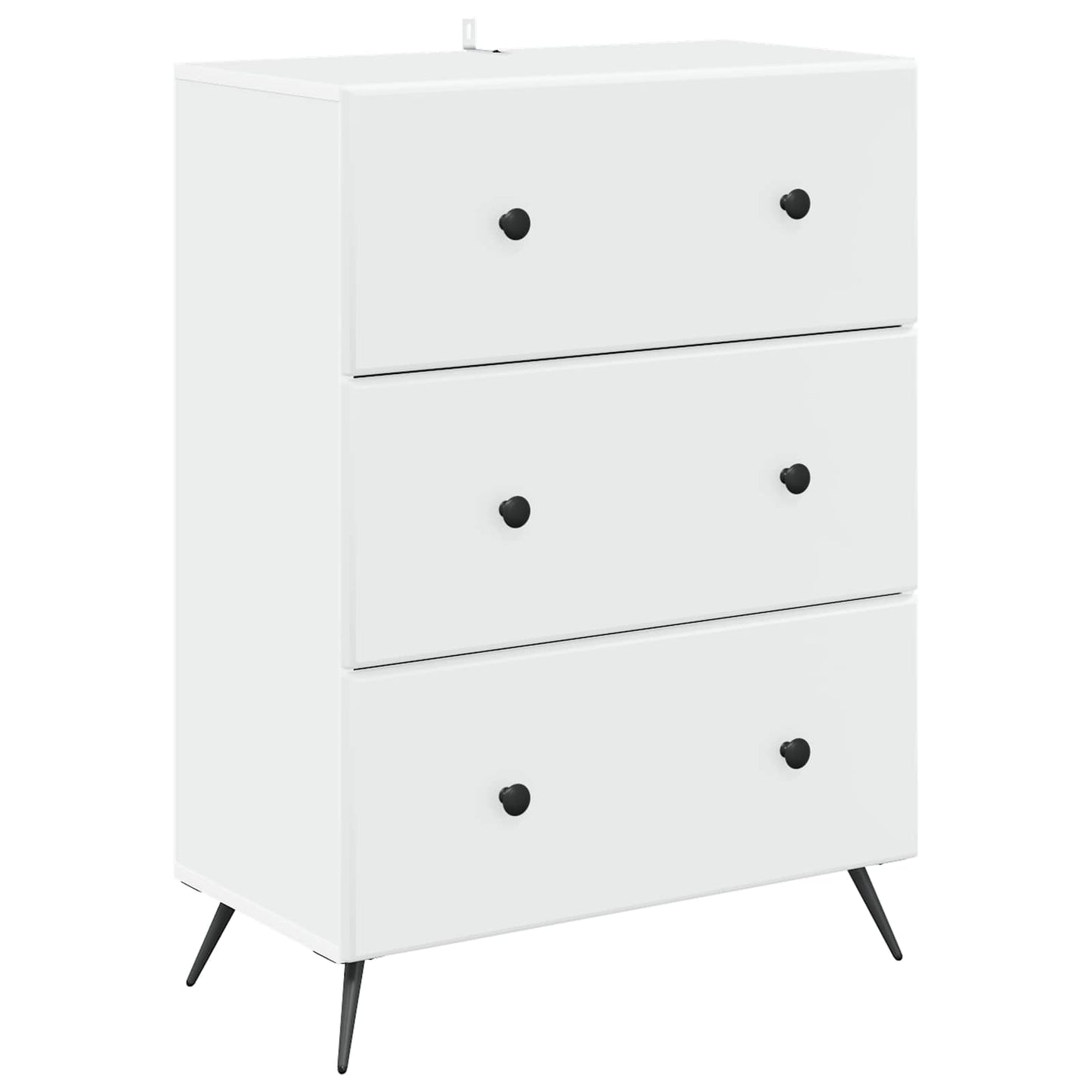 vidaXL Ντουλάπι με Συρτάρια Λευκό 66 x 34,5 x 90 εκ Επεξεργασμένο Ξύλο