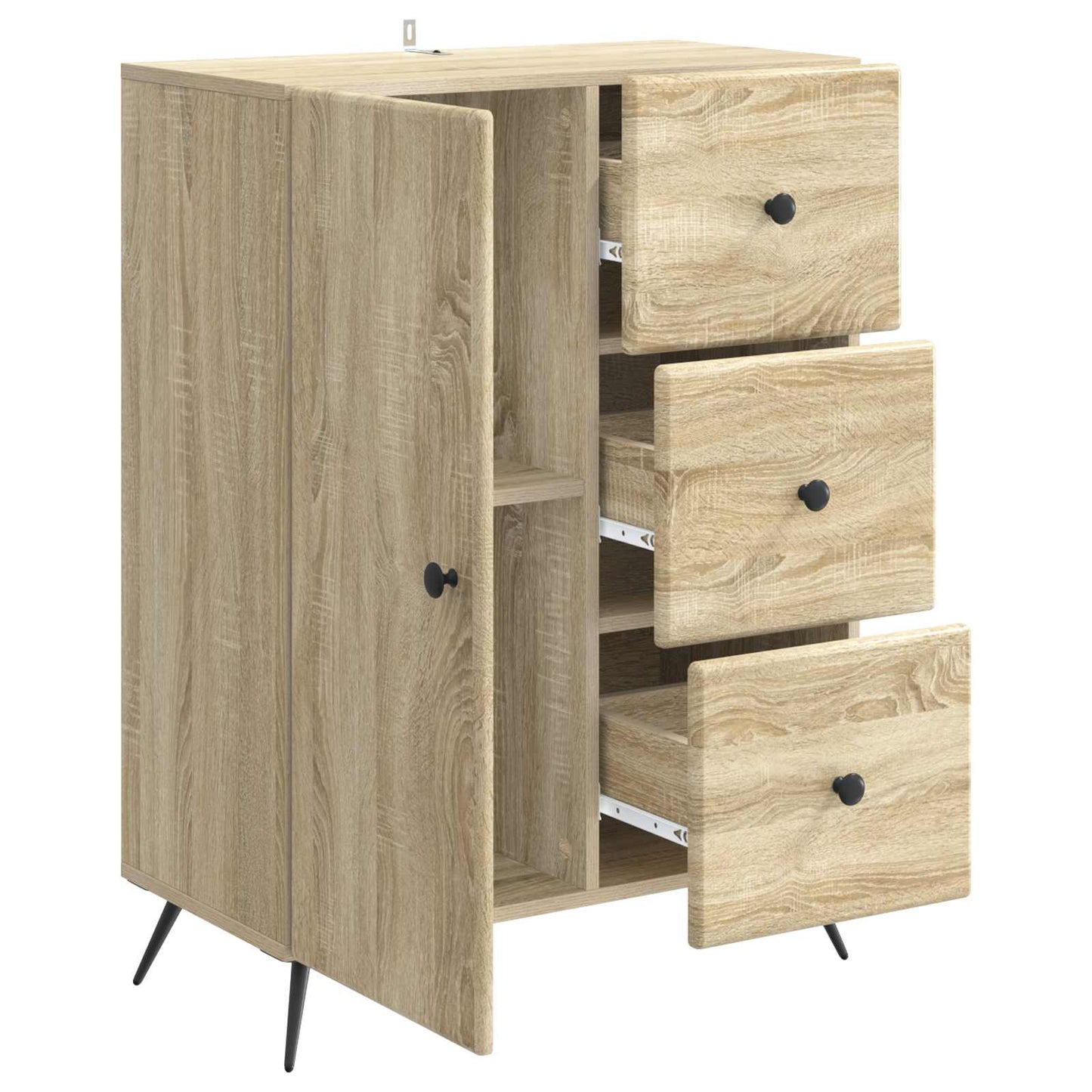 vidaXL Πλαϊνό γραφείο Sonoma Δρυς 66 x 34,5 x 90 εκ Επεξεργασμένο Ξύλο