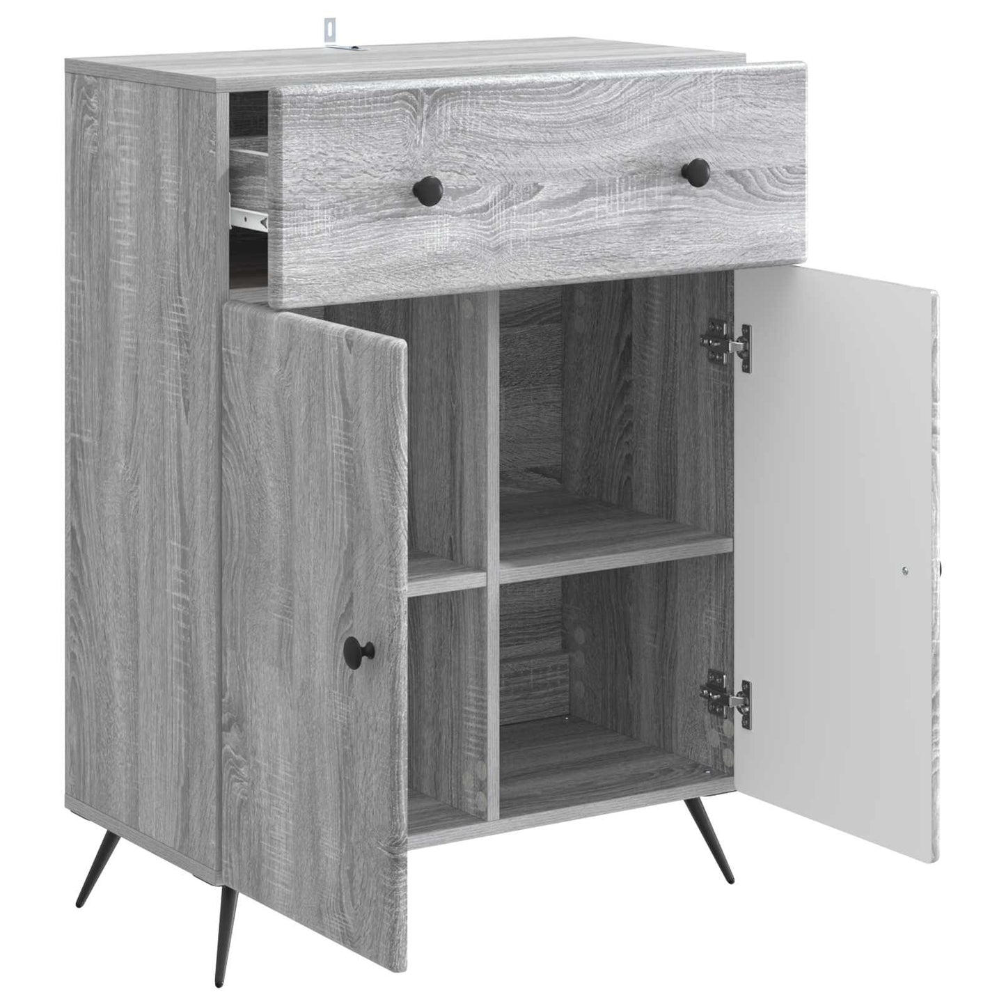 vidaXL Πλαϊνό γραφείο Γκρι Sonoma 66 x 34,5 x 90 εκ Επεξεργασμένο Ξύλο