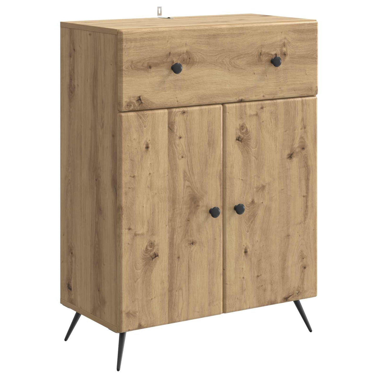vidaXL Πλαϊνό γραφείο Artisan Δρυς 66 x 34,5 x 90 εκ