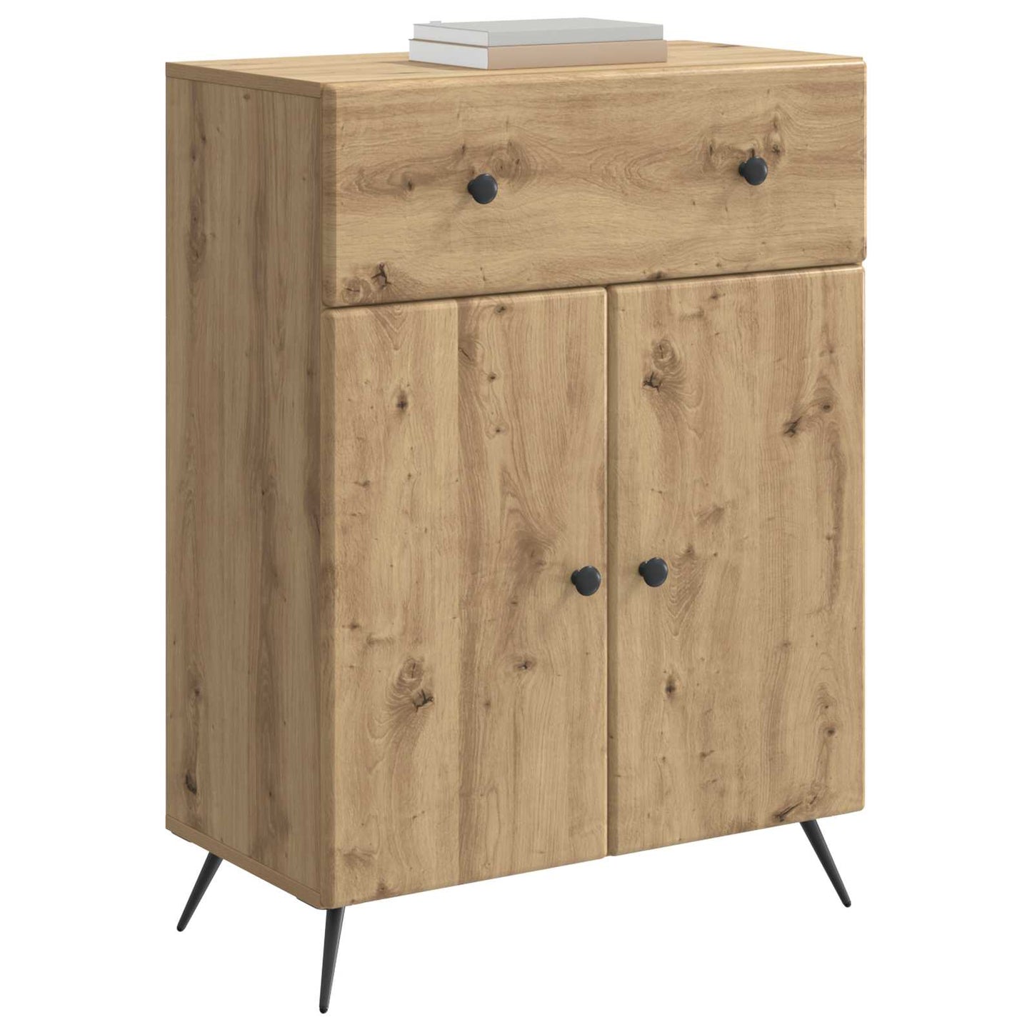 vidaXL Πλαϊνό γραφείο Artisan Δρυς 66 x 34,5 x 90 εκ