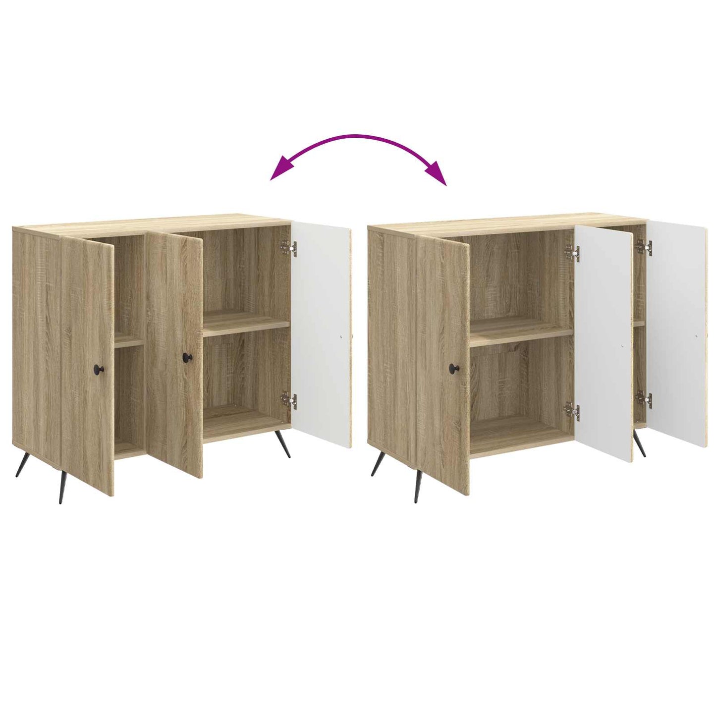 vidaXL Πλαϊνό γραφείο Sonoma Δρυς 89 x 34,5 x 80 εκ Επεξεργασμένο Ξύλο