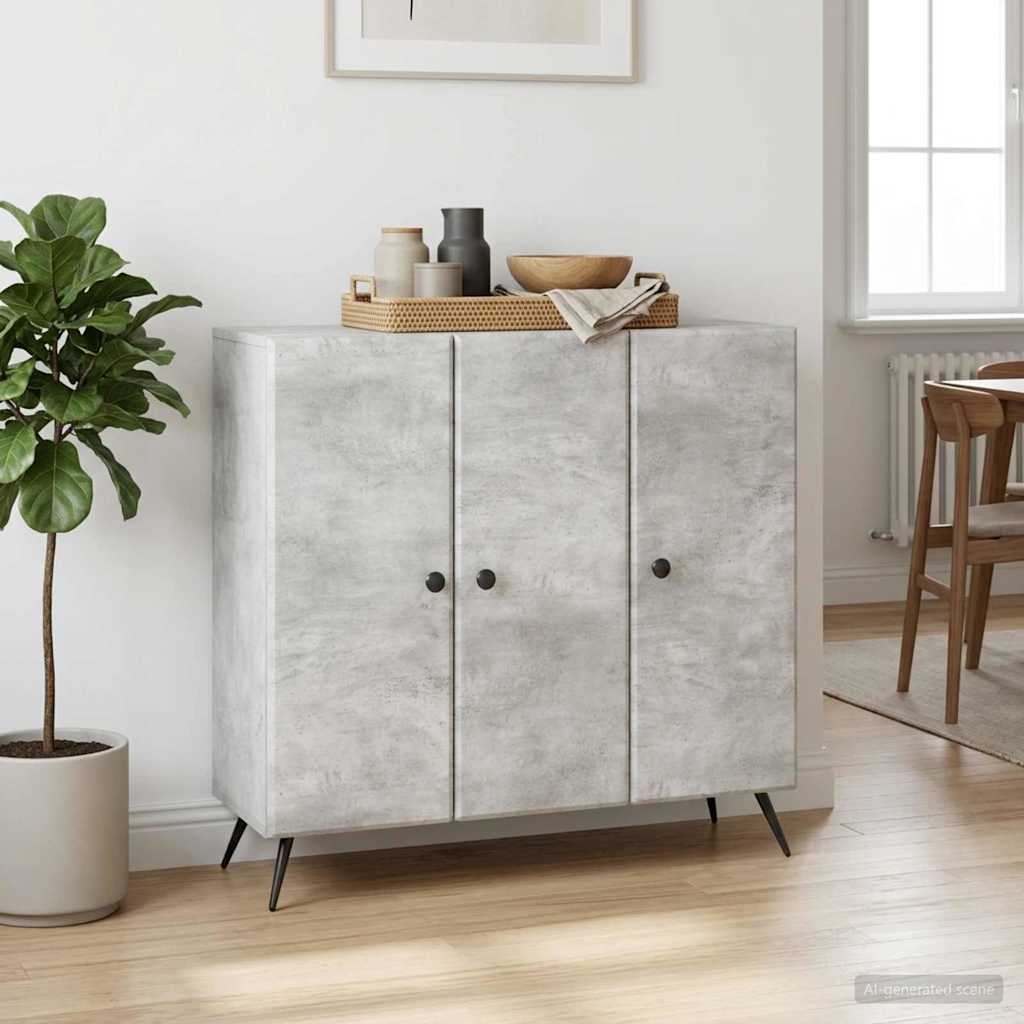 vidaXL Πλαϊνό γραφείο Γκρι Σκυροδέματος 89 x 34,5 x 80 εκ