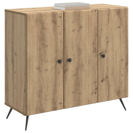 vidaXL Πλαϊνό γραφείο Artisan Δρυς 89 x 34,5 x 80 εκ