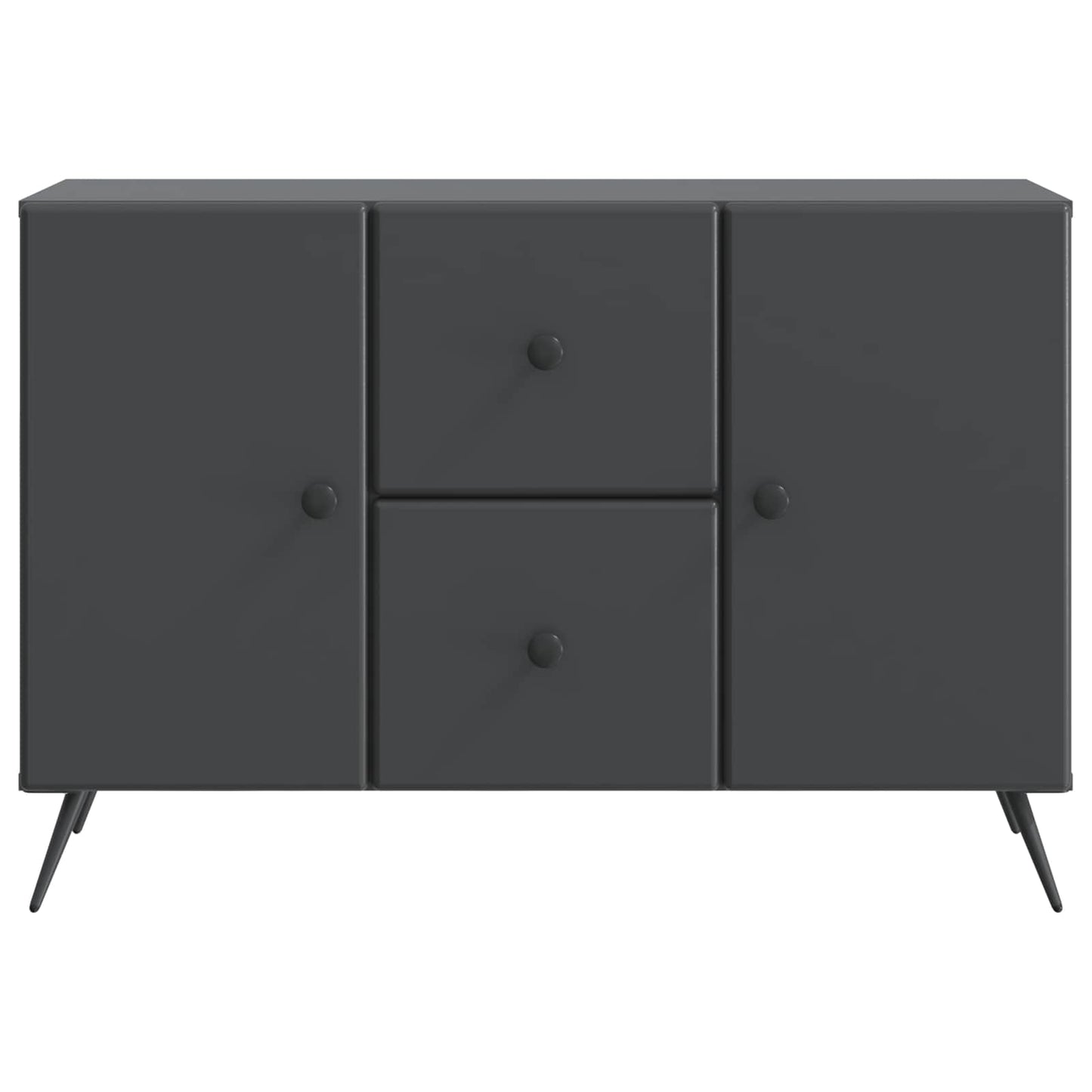 vidaXL Πλαϊνό γραφείο Μαύρο 89 x 34,5 x 60 εκ. Επεξεργασμένο Ξύλο