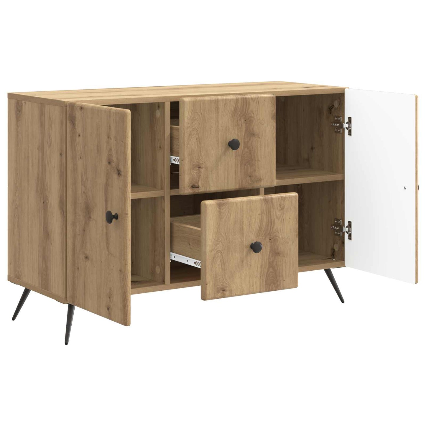 vidaXL Πλαϊνό γραφείο Artisan Δρυς 89 x 34,5 x 60 εκ.