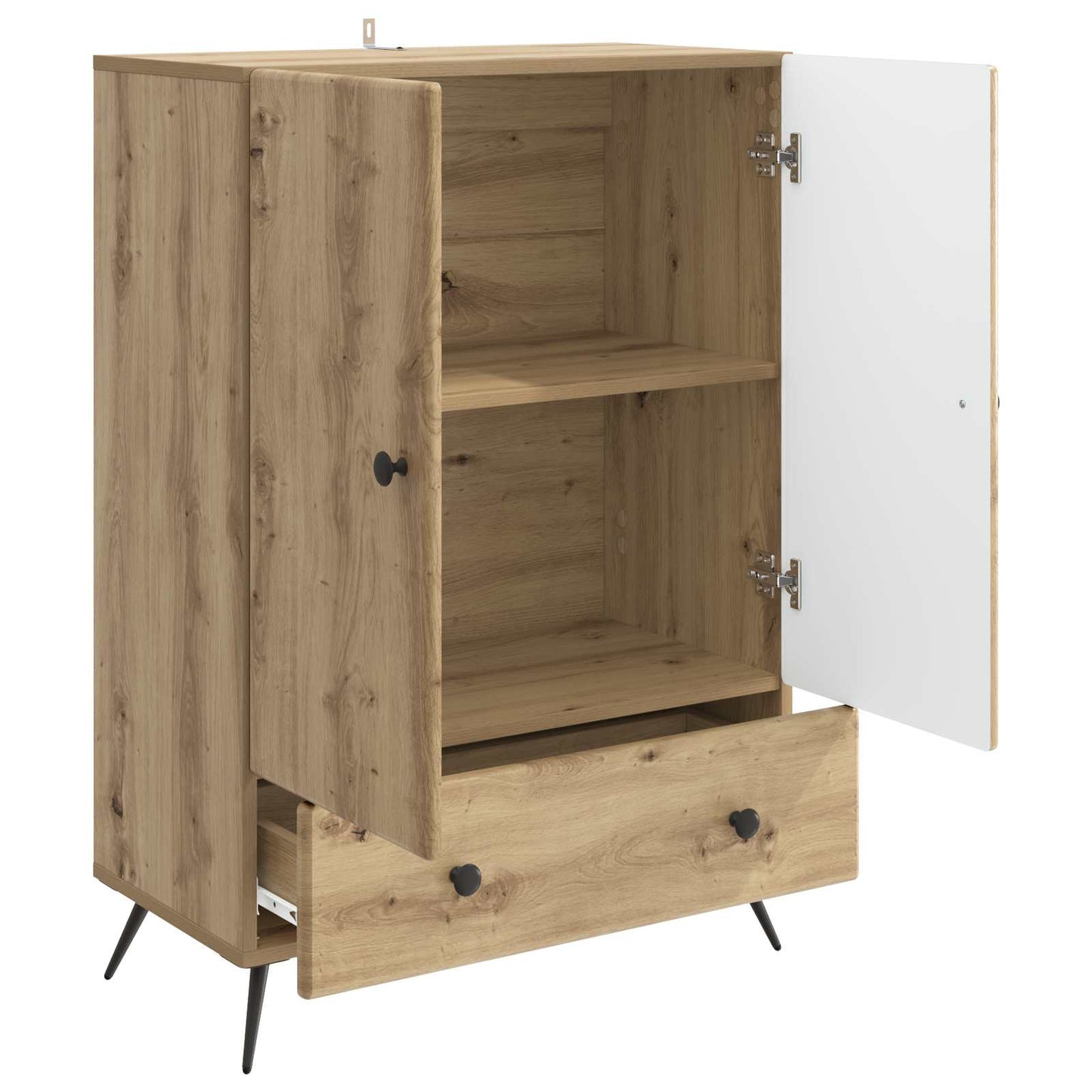 vidaXL Πλαϊνό γραφείο Artisan Δρυς 66 x 34,5 x 95 εκ.