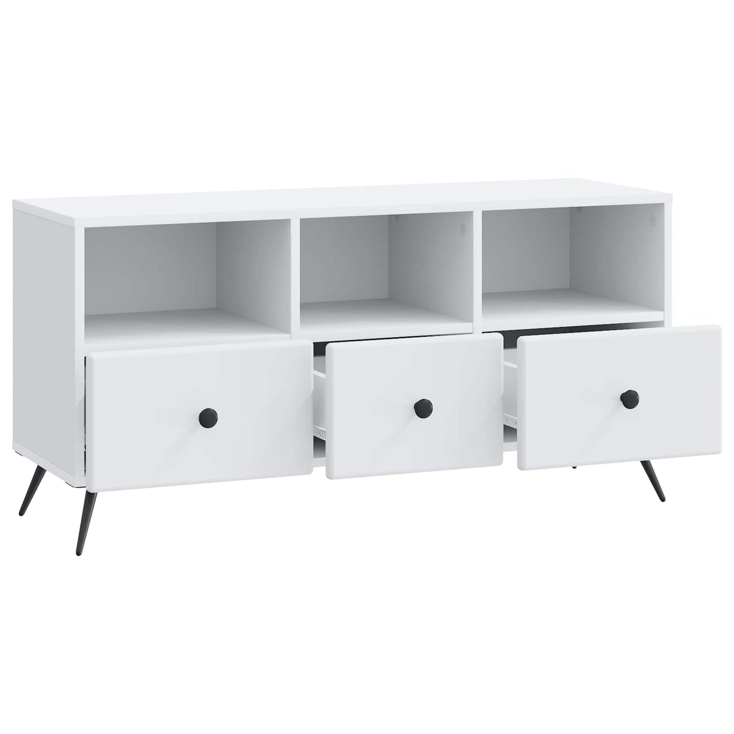 vidaXL Ντουλάπι TV Λευκό 102 x 34,5 x 50 εκ. Επεξεργασμένο Ξύλο