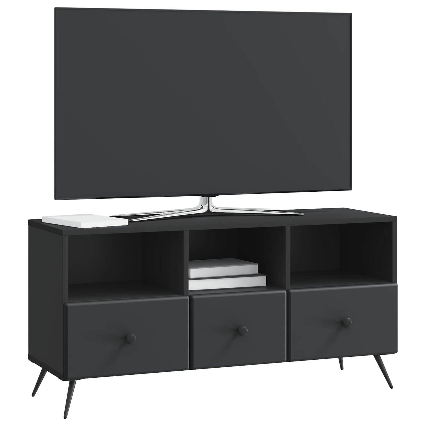 vidaXL Ντουλάπι TV Μαύρο 102 x 34,5 x 50 εκ. Επεξεργασμένο Ξύλο