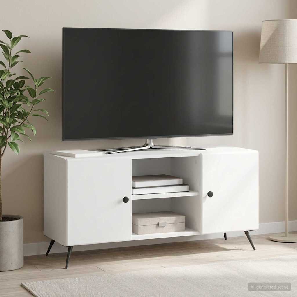 vidaXL Ντουλάπι TV Λευκό 102 x 34,5 x 50 εκ. Επεξεργασμένο Ξύλο