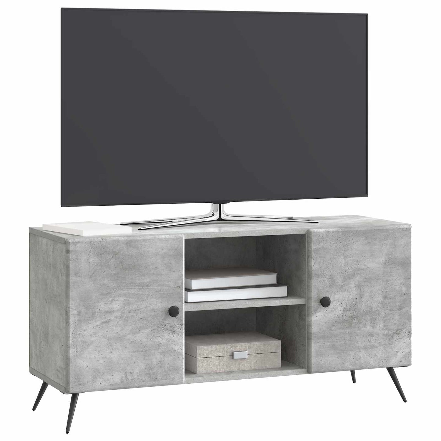 vidaXL Ντουλάπι TV Γκρι Σκυροδέματος 102 x 34,5 x 50 εκ.
