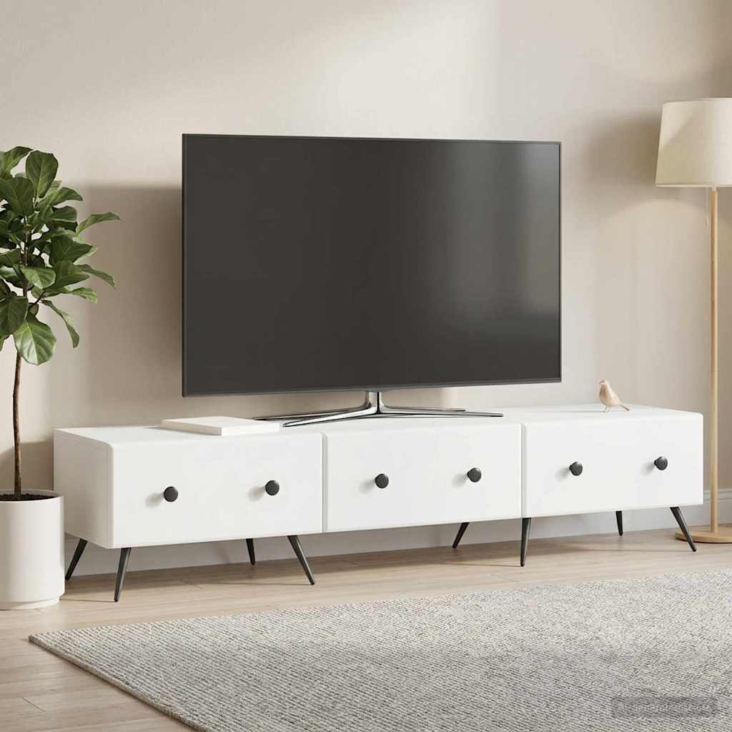 vidaXL Ντουλάπι TV Λευκό 147 x 34,5 x 30 εκ Επεξεργασμένο Ξύλο