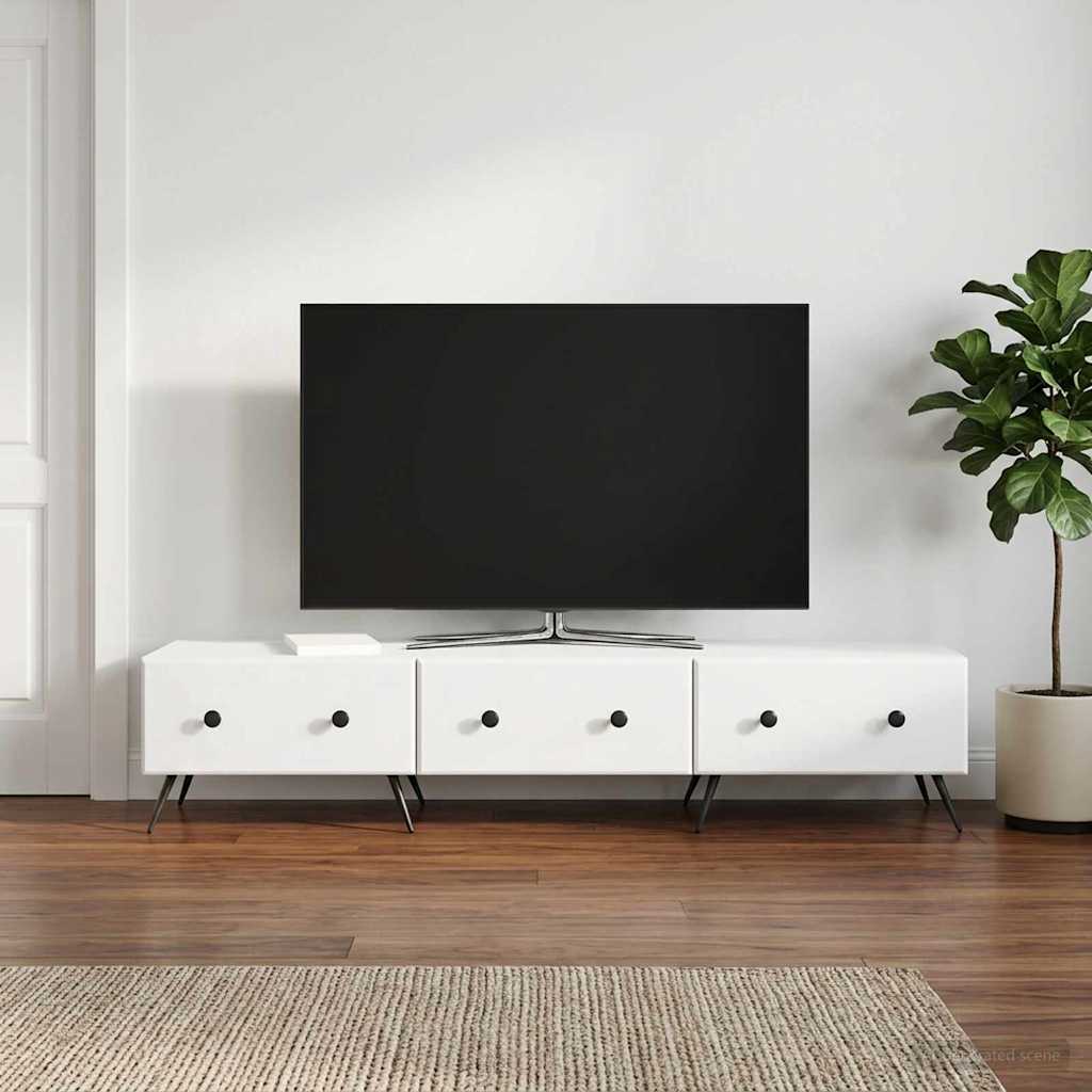 vidaXL Ντουλάπι TV Λευκό 147 x 34,5 x 30 εκ Επεξεργασμένο Ξύλο