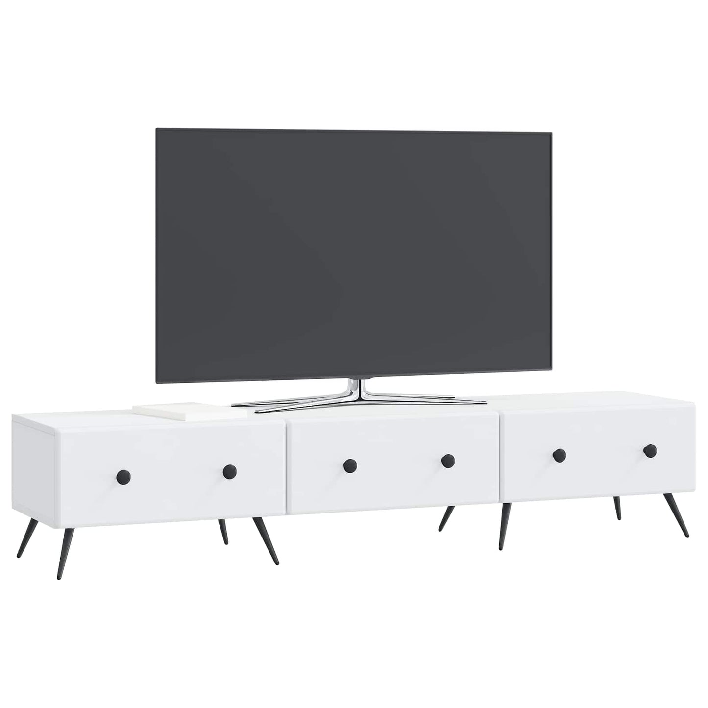 vidaXL Ντουλάπι TV Λευκό 147 x 34,5 x 30 εκ Επεξεργασμένο Ξύλο