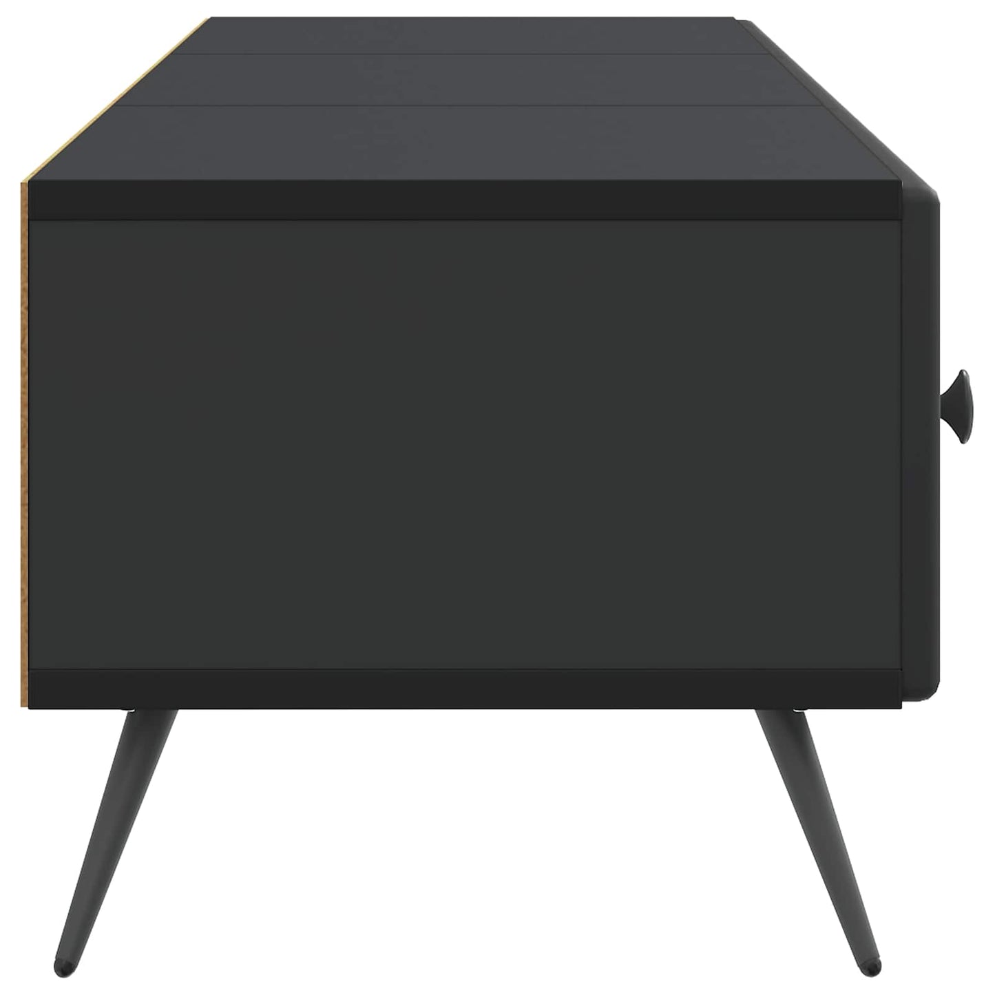 vidaXL Ντουλάπι TV Μαύρο 147 x 34,5 x 30 εκ Επεξεργασμένο Ξύλο