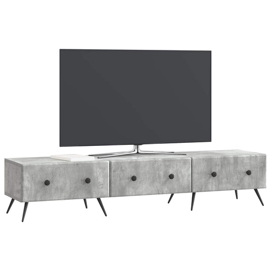 vidaXL Ντουλάπι TV με συρτάρι Γκρι Σκυροδέματος 147 x 34,5 x 30 εκ