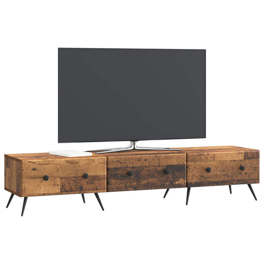 vidaXL Ντουλάπι TV με συρτάρι Παλαιωμένο ξύλο 147 x 34,5 x 30 εκ