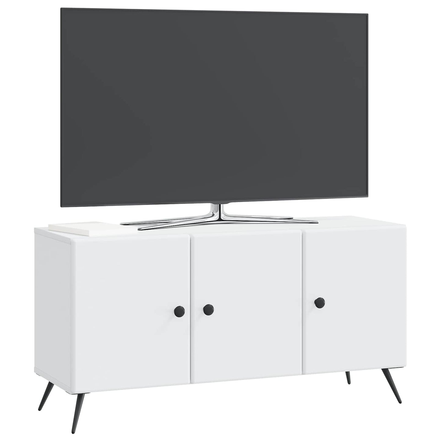 vidaXL Ντουλάπι TV Λευκό 99 x 34,5 x 50 εκ. Επεξεργασμένο Ξύλο