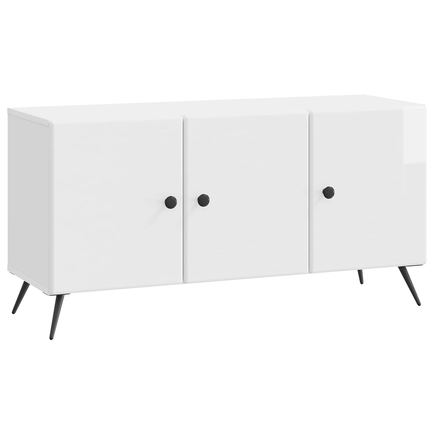 vidaXL Ντουλάπι TV Γυαλιστερό Λευκό 99 x 34,5 x 50 εκ.