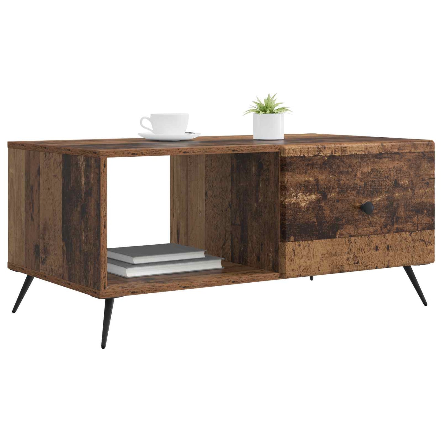 vidaXL Τραπεζάκι σαλονιού Παλαιωμένο ξύλο 90 x 50 x 40 cm